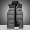 Windproof Men Vest Cotton Padded Thicken Plus Size Zipper Waistcoat for Daily Wear