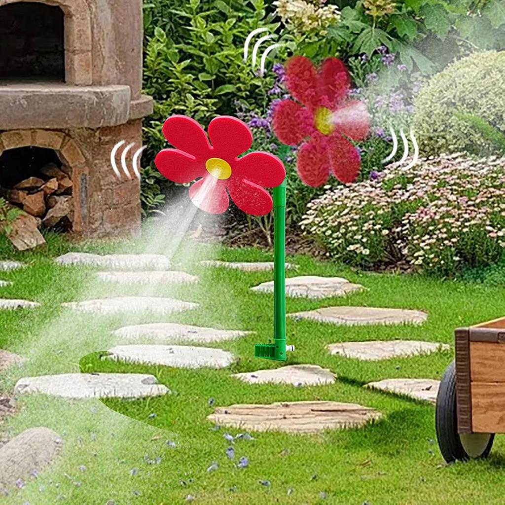 41.73'' Plastic Kids Crazy Daisy Water Sprinkler Dual-Pin Design Easy To Install for Backyard Lawn Garden Watering& Dogs Playing