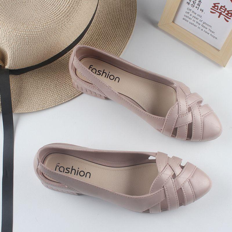 Тапочки Baotou женские модные летние домашние нескользящие босоножки на танкетке с рыбьим ртом для мам, женская обувь