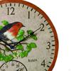 Настенные часы подвесные птицы декор круглые IP44 водонепроницаемые симпатичные смоляные декоративные аналоговые