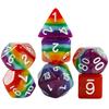 Набор игральных костей DND Rainbow Polyhedral Dice 7 шт. Игровые кости для настольных игр, аксессуары