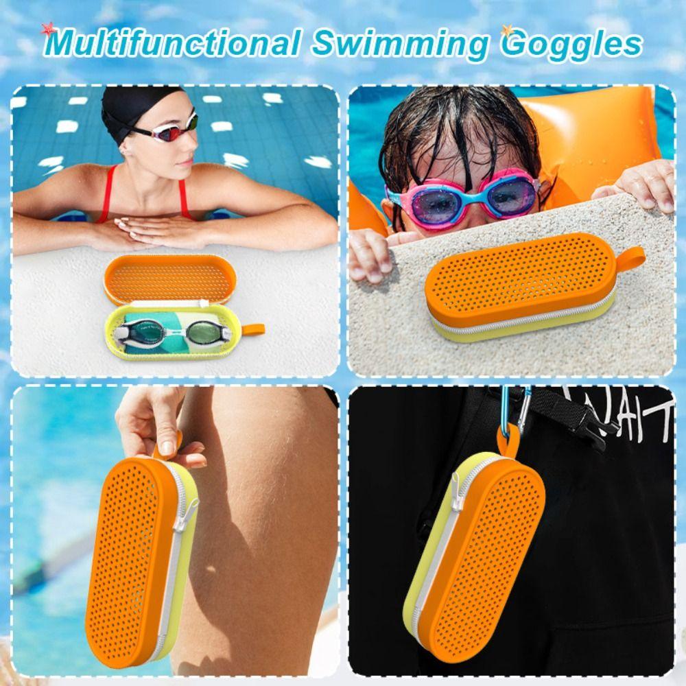 Dual-Sided Myopia Glasses Case Silicone Sun Glasses Protection Box  Swimmers