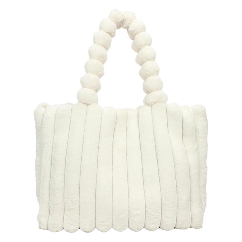 Плюшевая сумка женская 2025 осень и зима новая модная простая сумка через плечо портативная большой вместимости сумка-тоут Мао Мао