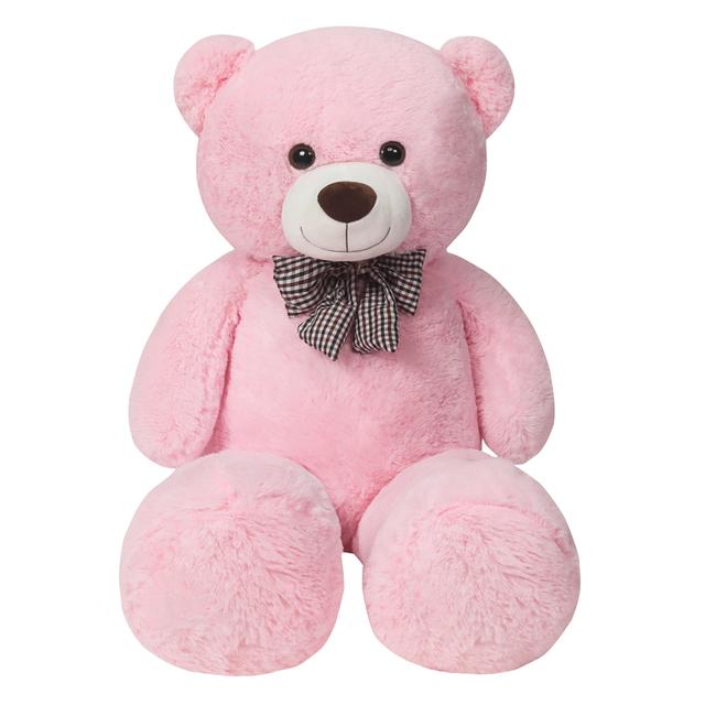 Giant 105cm Soft Teddy Bear Plush Toys White Pink Brown Bear Super Big Hugging Pillow Animal Cushion Children Birthday Gift