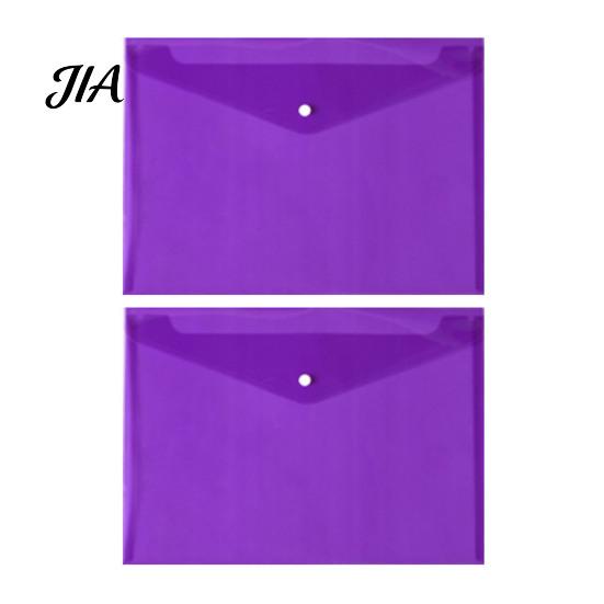 Student File Pouch 2PCS A4 Size Document Folders with Snap Closure, Waterproof Thickened PVC Schoolbag Folder Organizer, Lightweight Storage