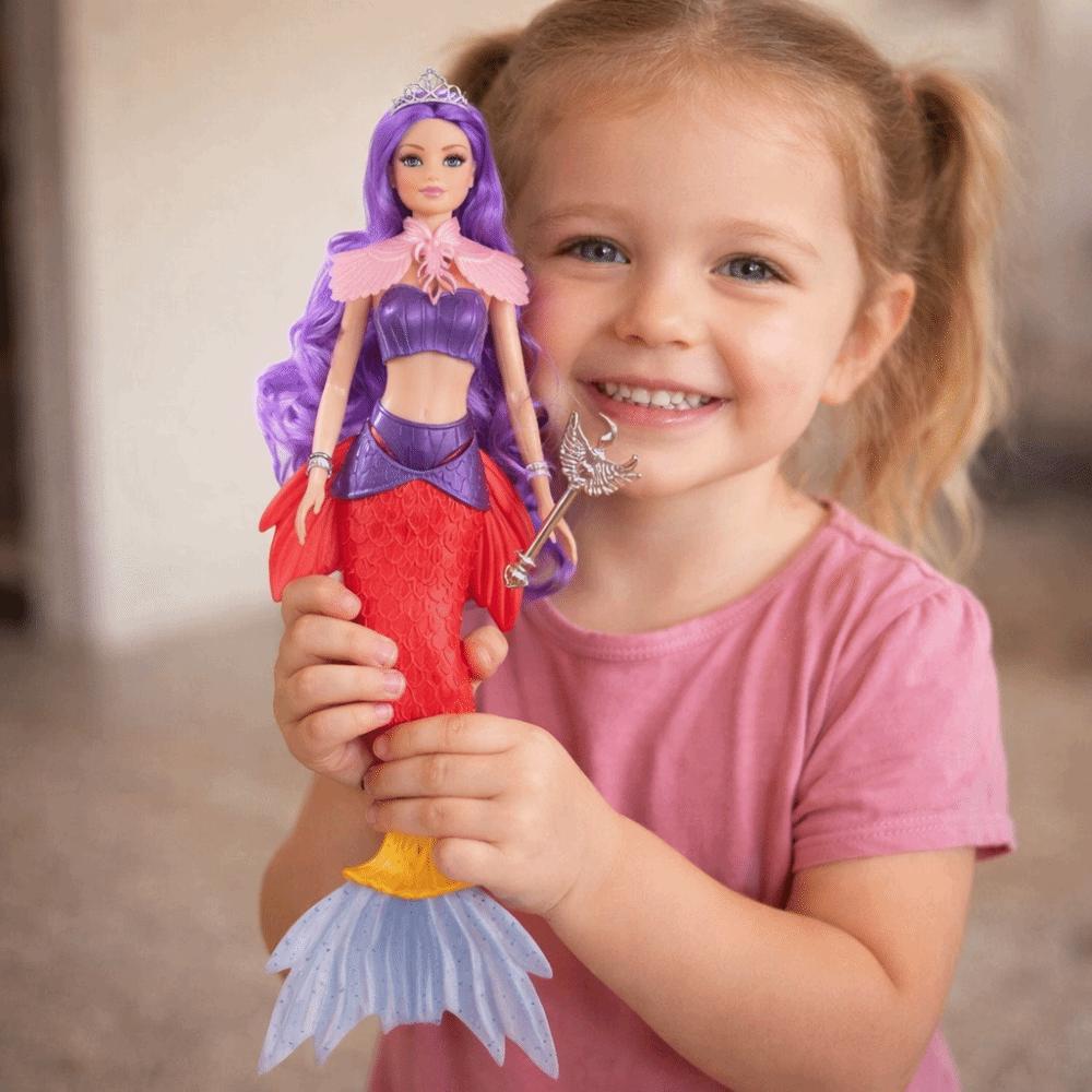 Soft Light Mermaid Doll Gentle Music Playhouse Toy Cute Light Music Mermaid Toy Gift