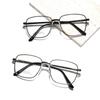 Glasses Large Frame Metal Saddle Nose Pad Literary Style Plain Glasses Women Can Do Myopia Glasses Flat Glasses Men