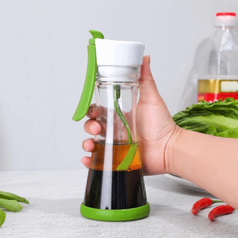 Transparent Salad Dressing Bottle Leak Proof Vinaigrette Container Creative Cruet  BBQ