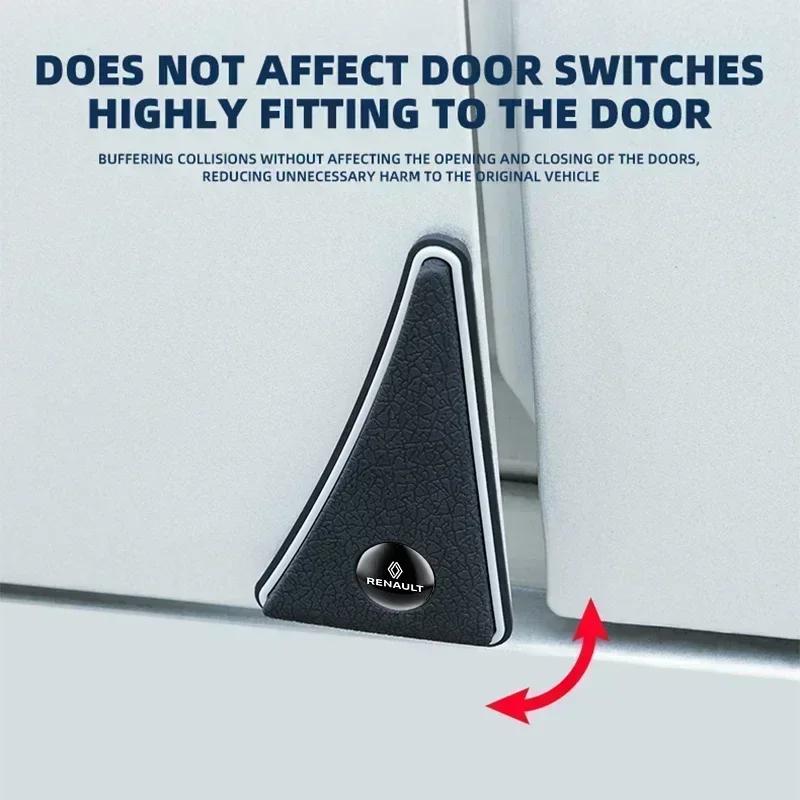 2PCS Car Door Corner Protective Covers Anti-Collision Stickers For Renault Megane 2 3 Koleos Duster Clio 4 Logan Captur Kadjar S444