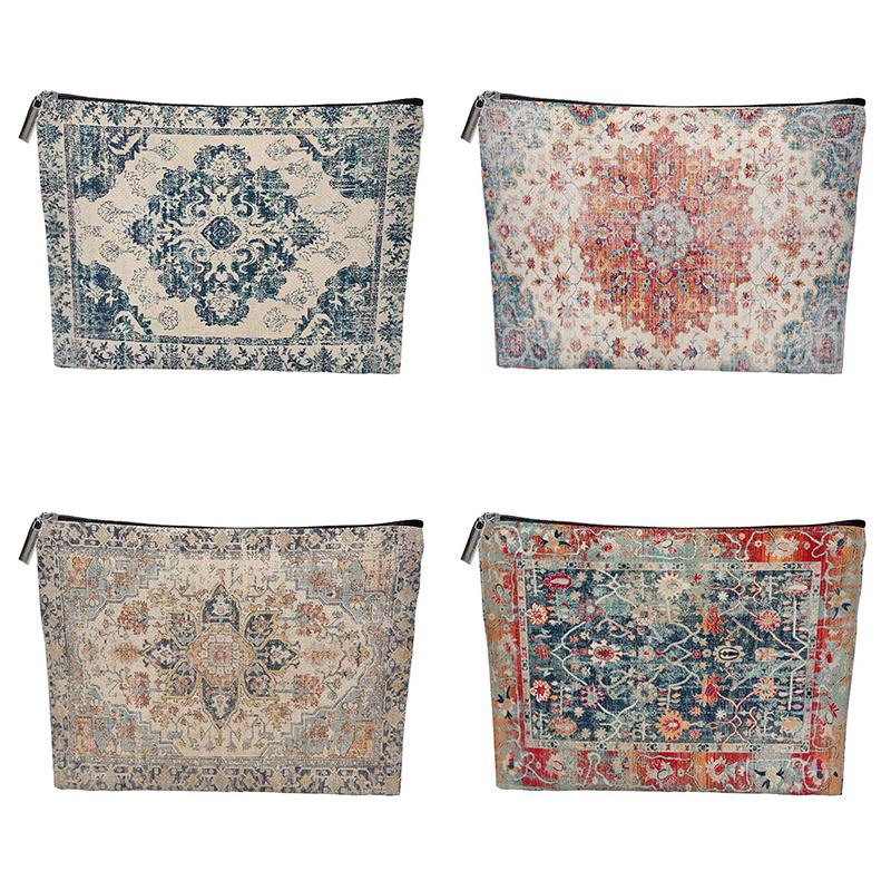 Косметичка в богемном этническом стиле, портативная многофункциональная сумка для хранения, дорожная косметичка, большая вместительная косметичка для девочек