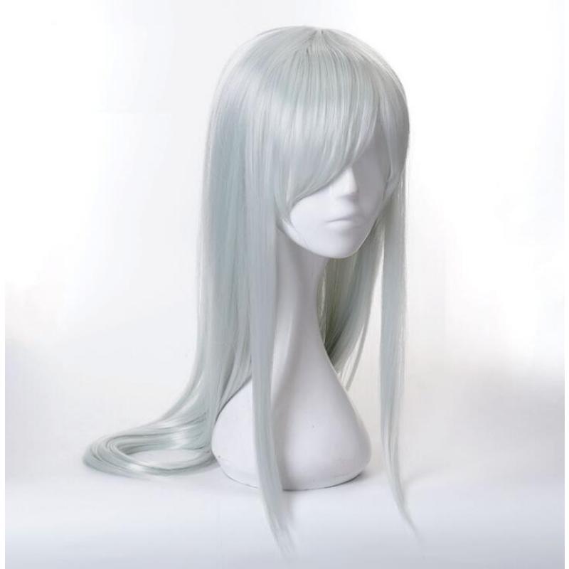 Аниме светло-голубой длинный парик, косплей, клетки на работе, костюм белых кровяных клеток, термостойкие синтетические волосы, лейкоцитарные женские парики