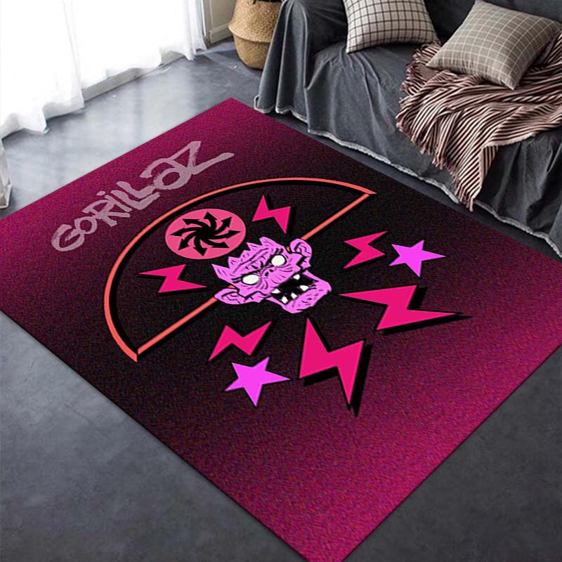 Ковер Gorillaz для гостиной, спальни, дома, дивана, игровая нескользящая подстилка для детей