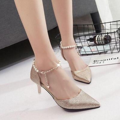 Женские модные сексуальные туфли на высоком каблуке с острым носком, женские сандалии с ремешком на щиколотке