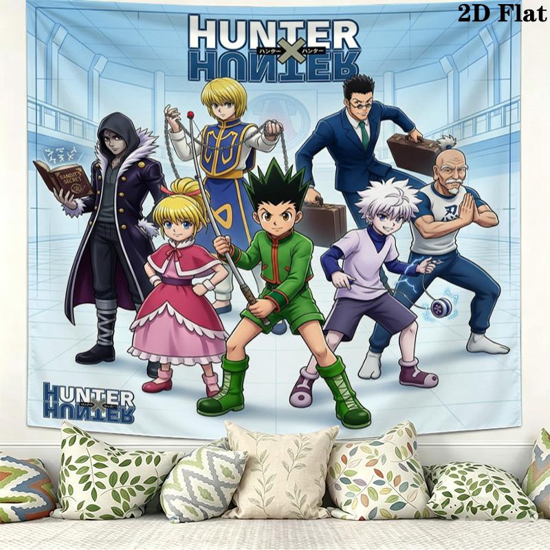 Настенный гобелен Hunter X Hunter Эстетичный настенный подвесной тканевый плед Декоративные гобелены для спальни гостиной Домашний декор