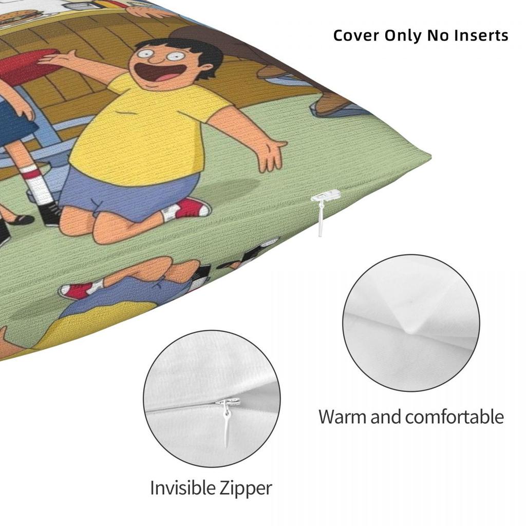 Warm Home Bobs Funny B-Burgersdecor Pillowcases Merch Pillow Covers Square Multi-Size