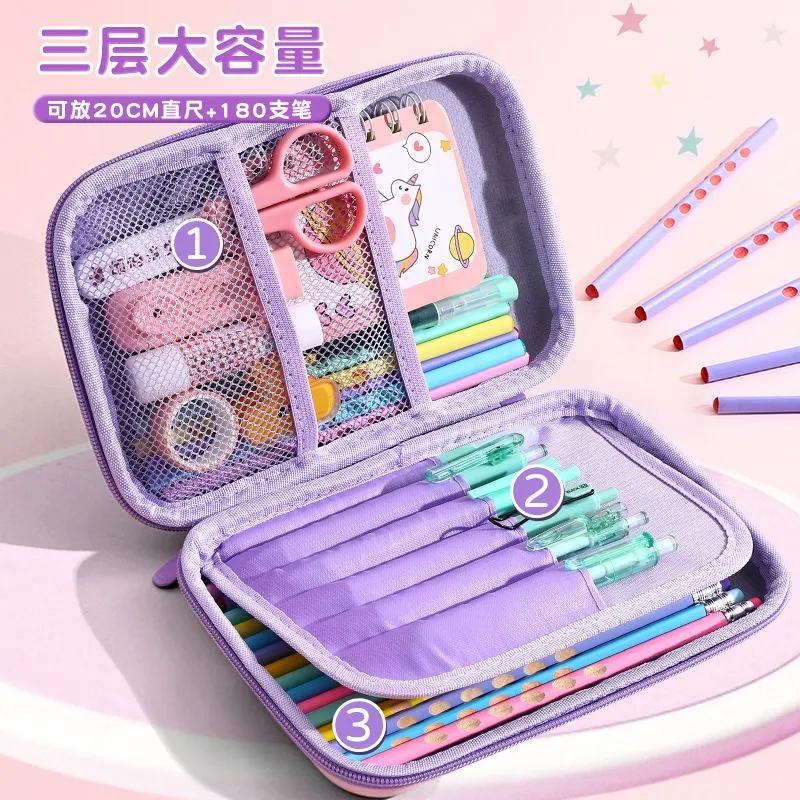 3D case in the form of a unicorn, voluminous case for pens, school stationery