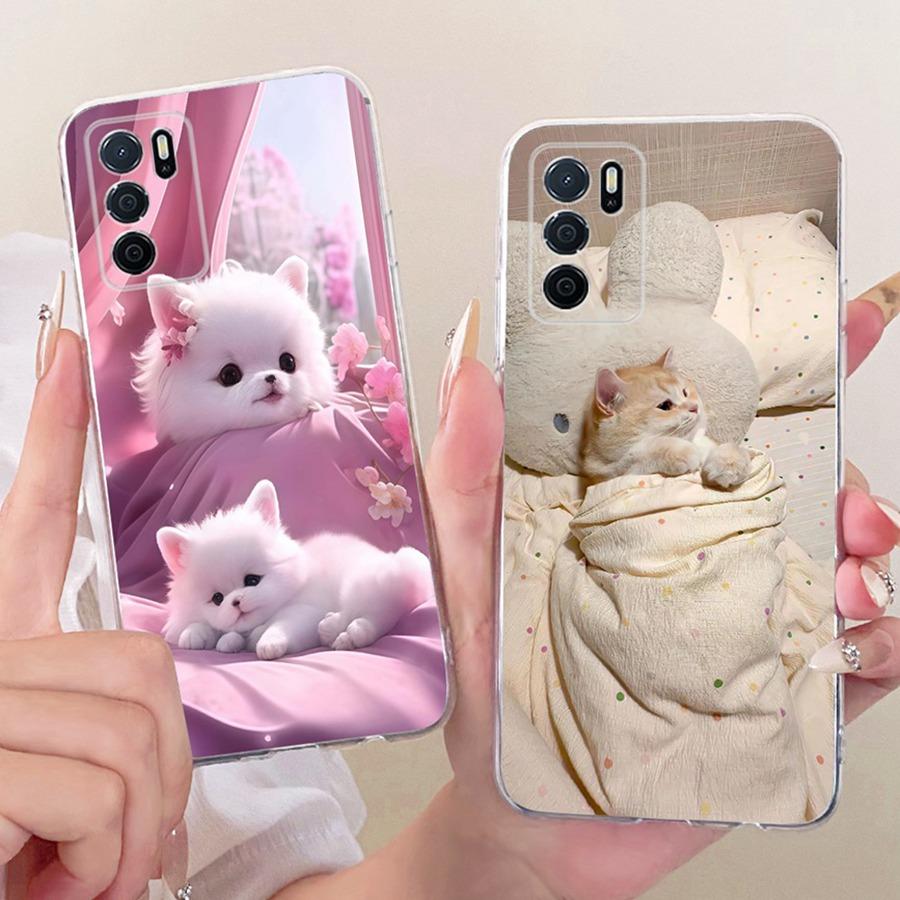 For OPPO A16 A16s Phone Case luxury flower Cool animals design Soft Silicone TPU For OPPO A54s A 54 S A 16 Back Cover
