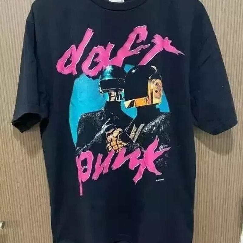 Футболка из черного хлопка с редким дизайном группы Daft Punk S 5XL