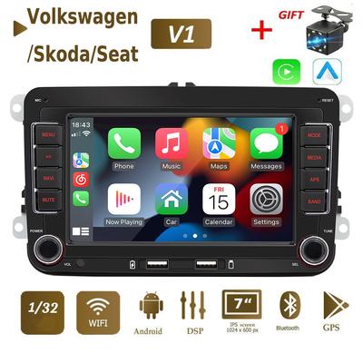 2Din Android Carplay GPS автомобильный мультимедийный плеер для Volkswagen/Volkswagen/Golf/Polo/Tiguan/Passat/b7/b6/SEAT/Leon/Skoda/Octavia 1 + 32 ГБ