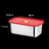 Stainless Steel Lunch Bento Box with Lid Sealed Food Fruit Storage Container Refrigerator Fresh-Keeping Boxes Kitchen Tableware