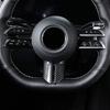 Car ABS Carbon Fiber Steering Wheel Lower U Type Frame Trim Cover Sticker For Mercedes Benz C E S Class W206 W213 W223 