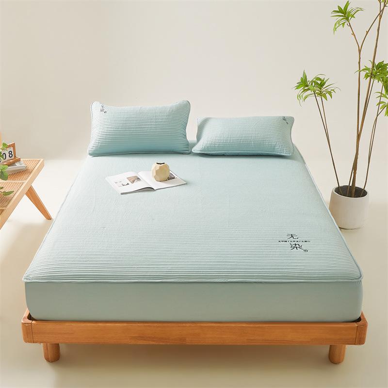 Хлопковый комплект из 4 предметов: покрывало, чехол для кровати, наволочка, стирающийся домашний текстиль