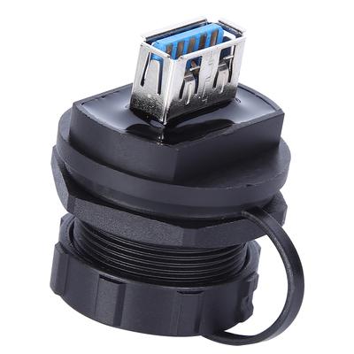 Водонепроницаемый USB-разъем с медным контактом PA66, изолятор USB3.0, двойной женский пылезащитный чехол