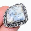 Дендритовый Опал Ручной Работы Ювелирное Изделие из Серебра 925 пробы Кольцо Размер 6.5 q2f08