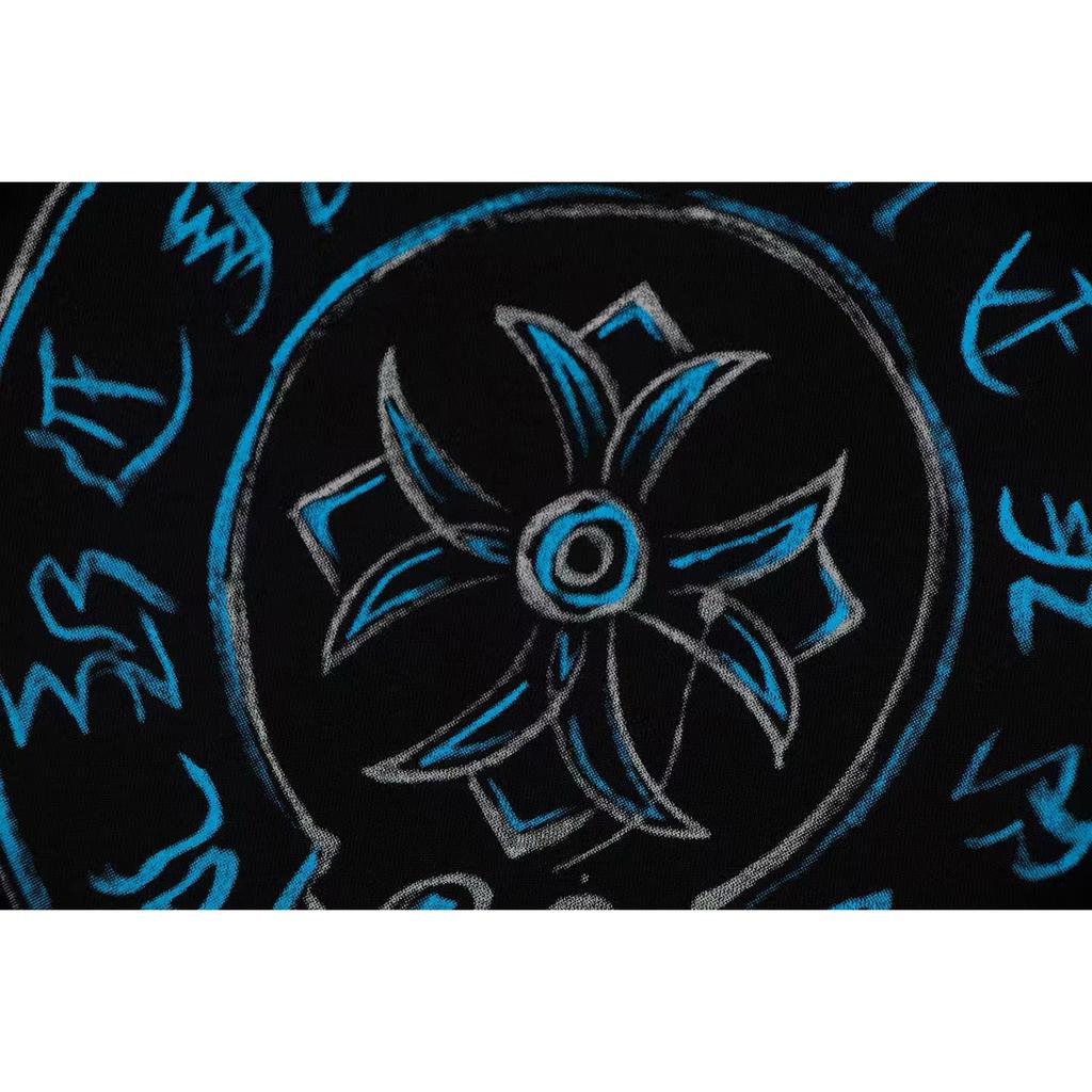W391 CHROME HEARTS Лето 2026 Новая Высококачественная Хлопковая Круглый Вырез Свободная Большого Размера Футболка Парная Футболка