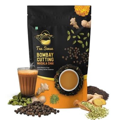 TEA SENSE Bombay Cutting Masala Chai | 200 г | Крепкий и ароматный | Ассам CTC, кардамон, фенхель, сушеный имбирь, черный перец | Чайпати, чайный порошок