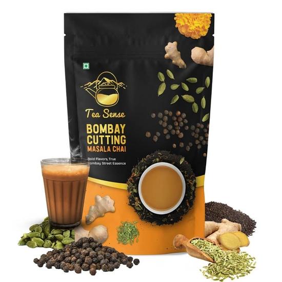 TEA SENSE Bombay Cutting Masala Chai | 200 г | Крепкий и ароматный | Ассам CTC, кардамон, фенхель, сушеный имбирь, черный перец | Чайпати, чайный порошок