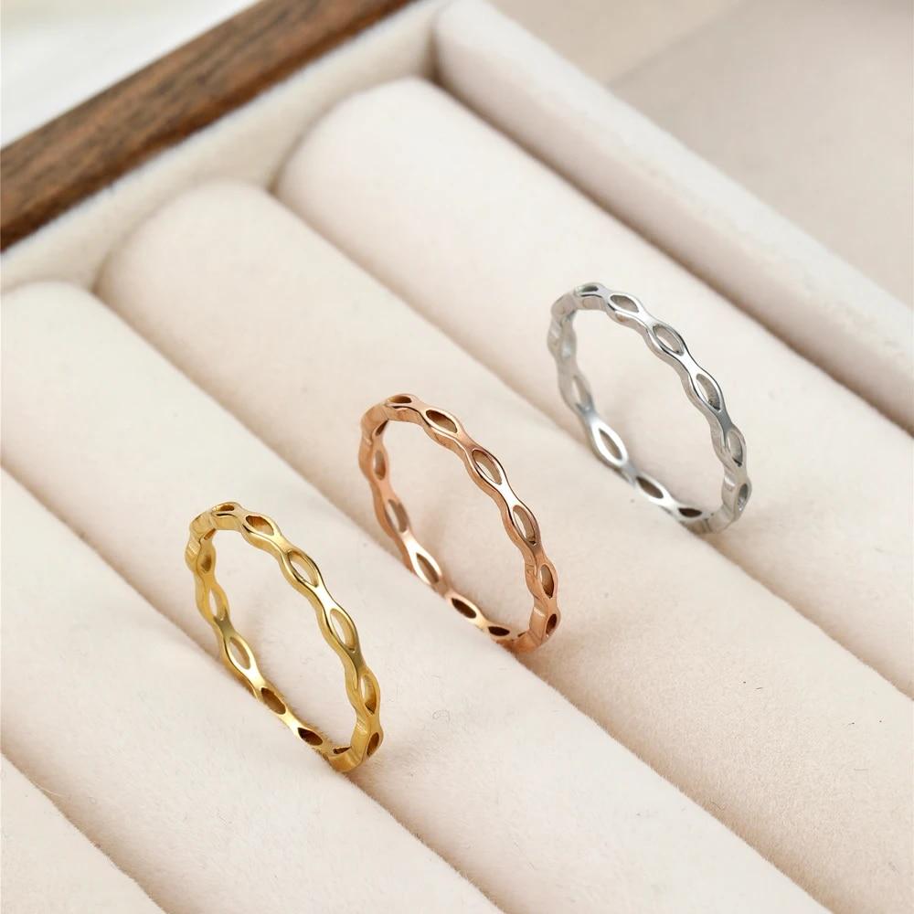 3 шт./компл. модные очаровательные ювелирные кольца из нержавеющей стали