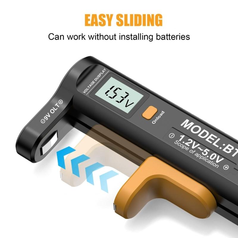 Легко носить  Тестер батареи Быстрое определение мощности Простой в использовании Измеритель батареи Маленький  Анализатор батареи для дома, рабочего места