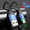 USLION 3A, 2 м, USB-кабель типа C, зарядное устройство для мобильного телефона, тип C, быстрая зарядка, шнур передачи данных Andriod Microusb