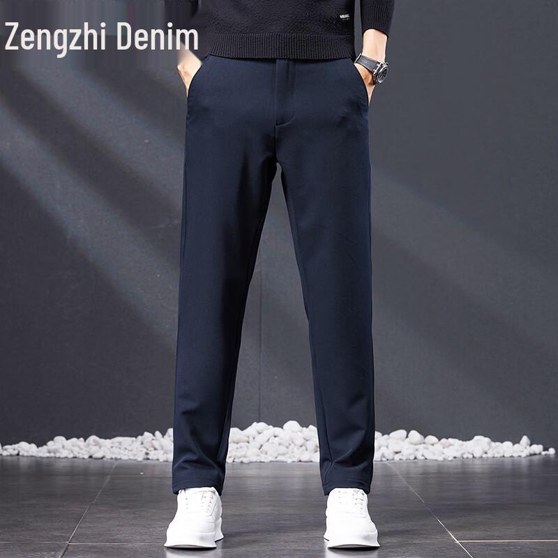 Zengzhi Men's 2025 Fall Loose Straight Business Casual Trousers