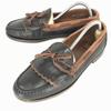 80-90-е США Allen Edmonds Woodstock Кожаные туфли-топсайдеры 28 Коричневый Черный(ИСПОЛЬЗОВАЛ)