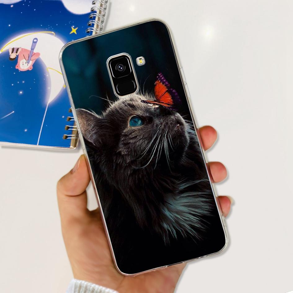 Чехол для Samsung Galaxy A8 2018 / A8 Plus 2018 A530F A730F Силиконовый чехол Популярный цветок одуванчика Мягкий TPU Чехол-защита для телефона