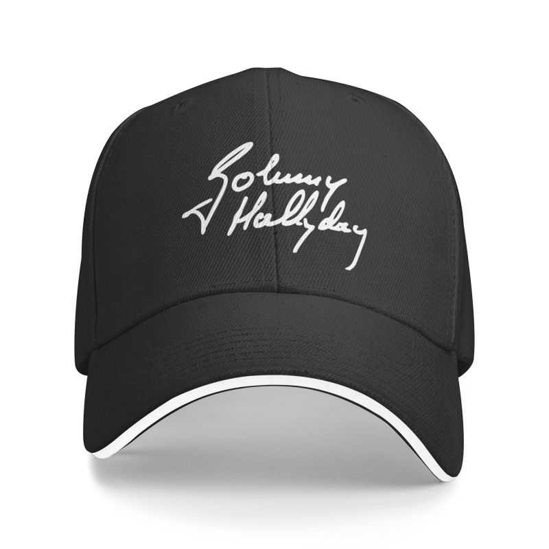 Custom French Rock Legend Johnny Hallyday Baseball Cap for Unisex Women Breathable Dad Hat Streetwear