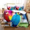 3D Digital Printing Bedding Four-Piece Set Three-Piece Set Parrot Bed Sheet Quilt Pillow