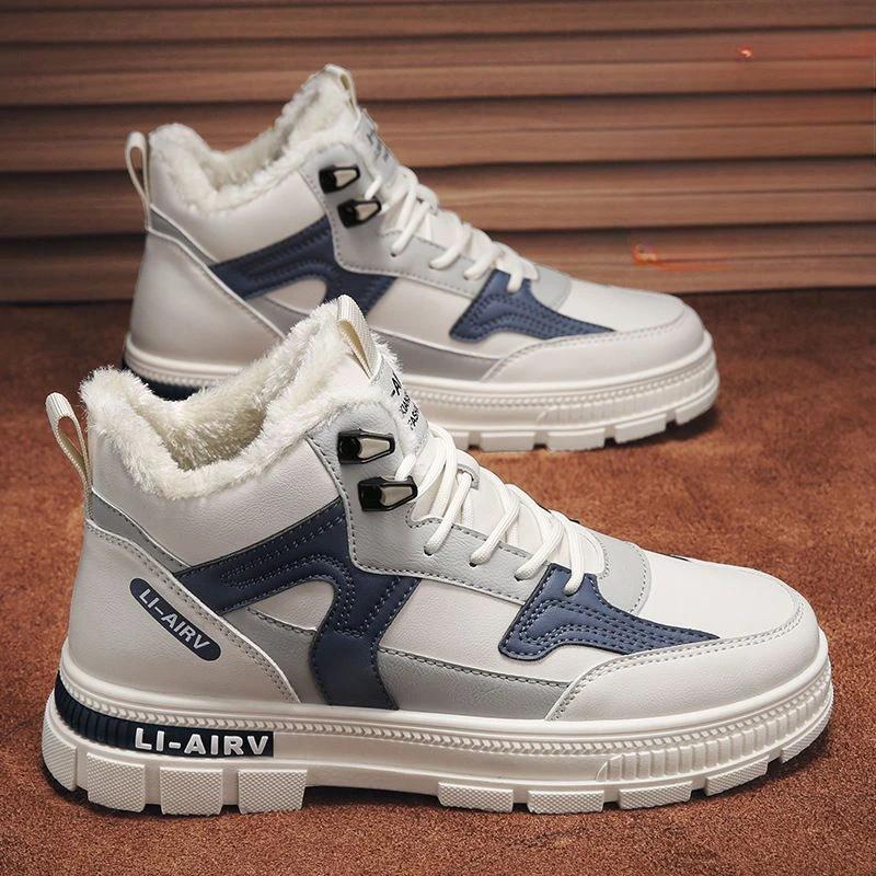 Casual Male Winter Sport Shoes New In Men's Snow Sneaker Boots Fashion Comfortable Brands Fleece Cotton Shoe Thick Plush Luxury