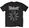 Slipknot - Логотип Звезда Козла с Принтом на Спине - Черная футболка