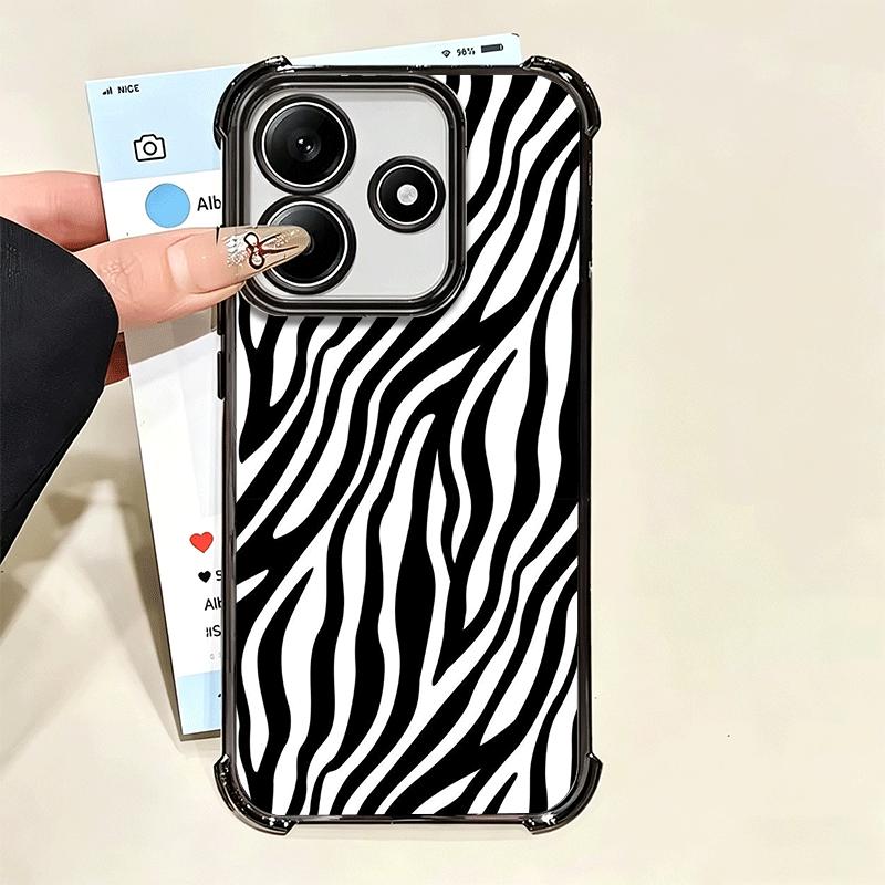 Черно-белый чехол для телефона с принтом зебры, мягкий, для Xiaomi Poco X7 X8 Pro Max X6 X5 X3 F8 Ultra F7 M8 M7 M5S Redmi 15C 15A 15 14C 13C 1