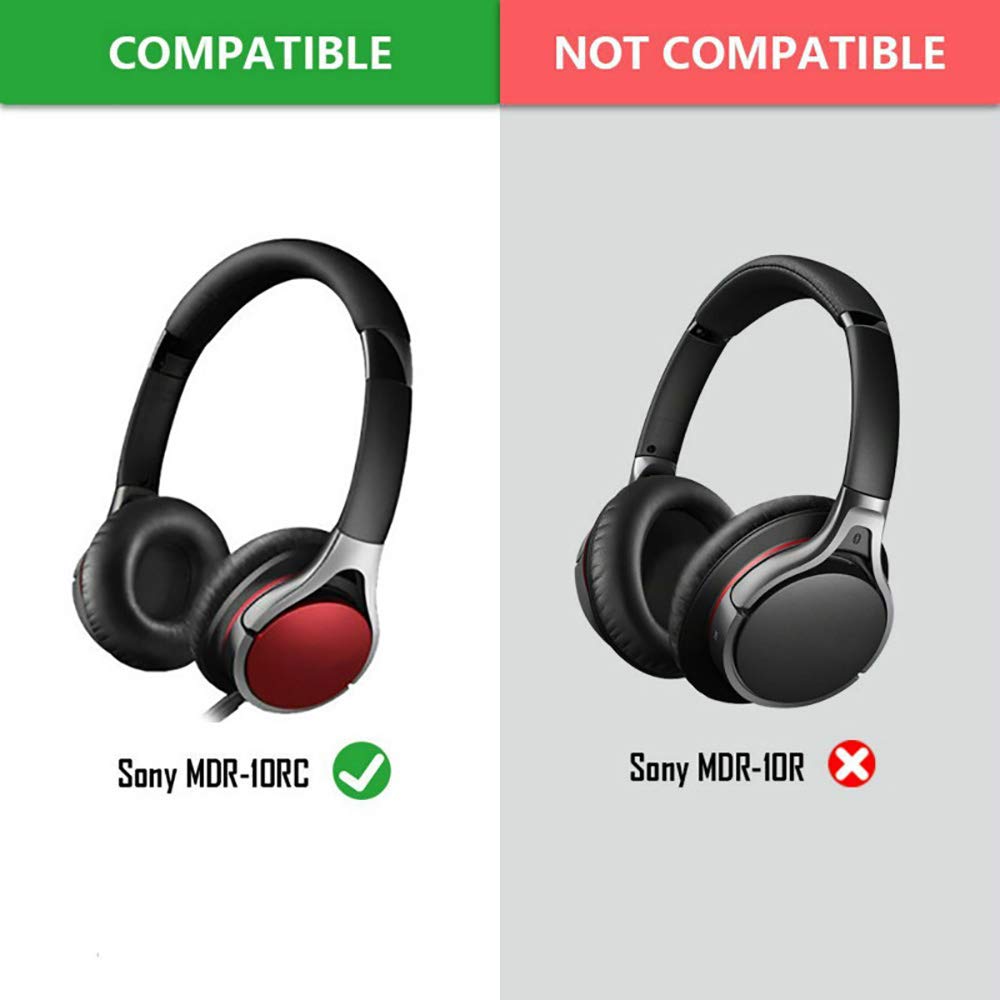 Chic Tuant Ear Pads for SONY MDR 10RC Headset Replacement Headphone Pads Ear Cushions Memory Foam MDR-10RC (Black)