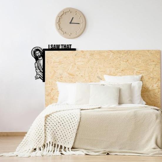 Door Frame Decor Wood Funny Door Sign Jesus I Saw That Frame Corner Ornament for Home Wall Furniture Adult Sex Wear