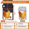 Large Auto Chicken Coop Door with Timer LCD Screen Powered by 3 AA Batteries (Batteries Not Included)