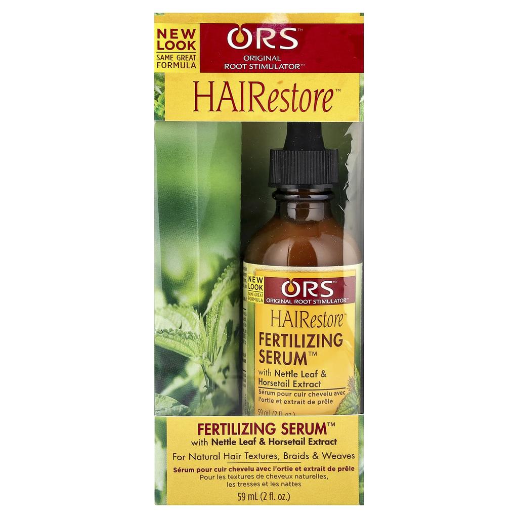 ORS, HAIRestore™, Укрепляющая сыворотка™, Экстракт листьев крапивы и хвоща, Натуральная текстура волос, Косы и плетения, 59 мл (2 жидкие унции)