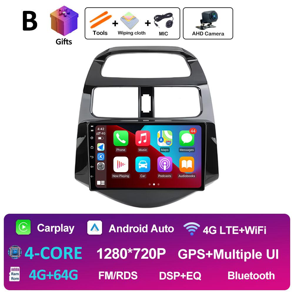Android 14 Автомобильное видео для Chevrolet Spark Beat Matiz Creative 2010 2011 2012 2013 2014 Радиоплеер GPS Навигация Авто Инструменты 4G
