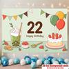 Birthday Party Gifts Banner, Multicolor Polyester Backdrop for Wall Hanging Decor
