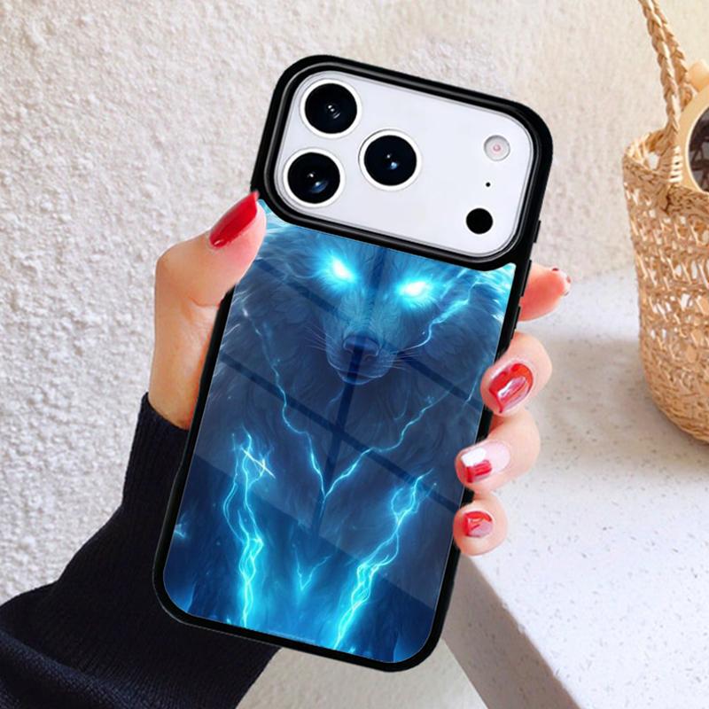 Чехол для телефона 'Свирепый Волк' для iPhone 17 Air 16 15 14 13 12 11 Pro Max Plus