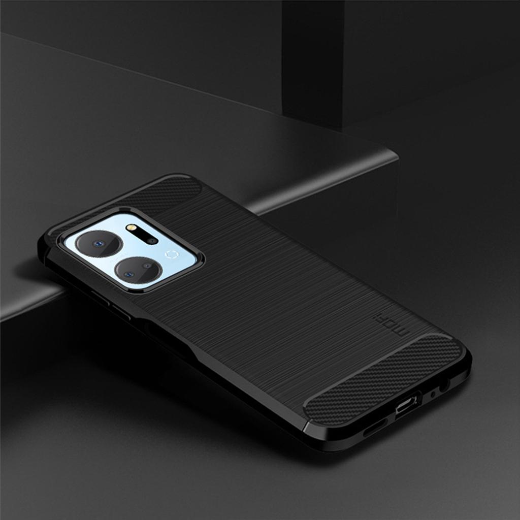 MOFI JK TPU Series-1 TPU Cover for Honor X7a 5G/Play 40 Plus 5G Carbon Fiber Brushed Phone Shell